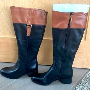 Leather riding boots